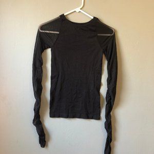 Free People sheer sleeved bodycon top